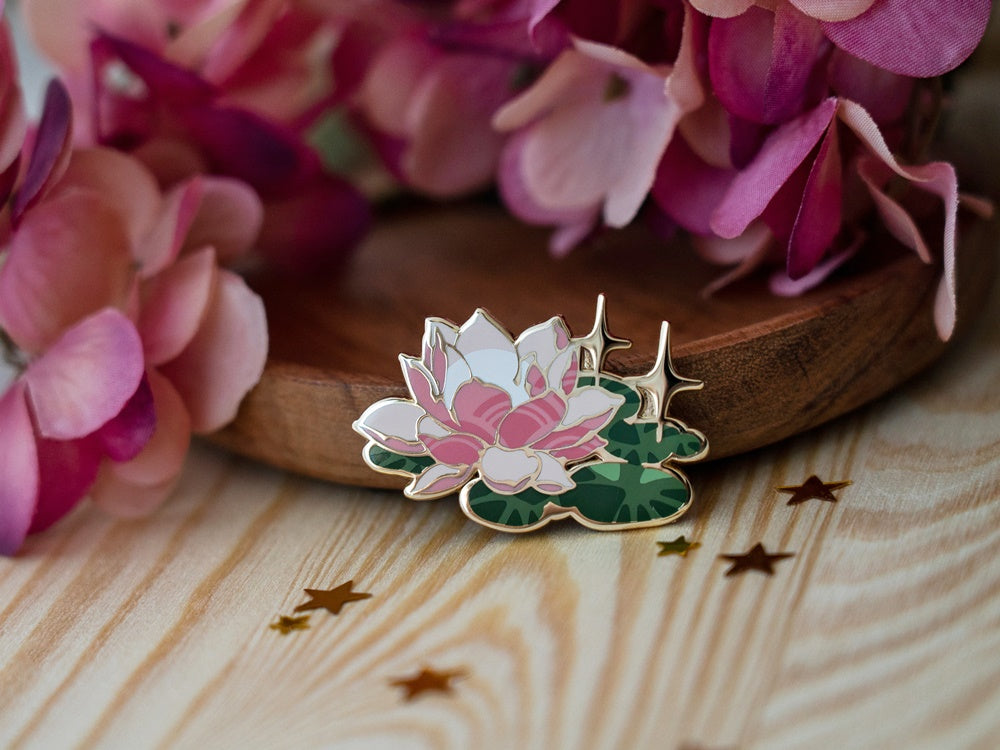 Pink Waterlily - Enamel Pin