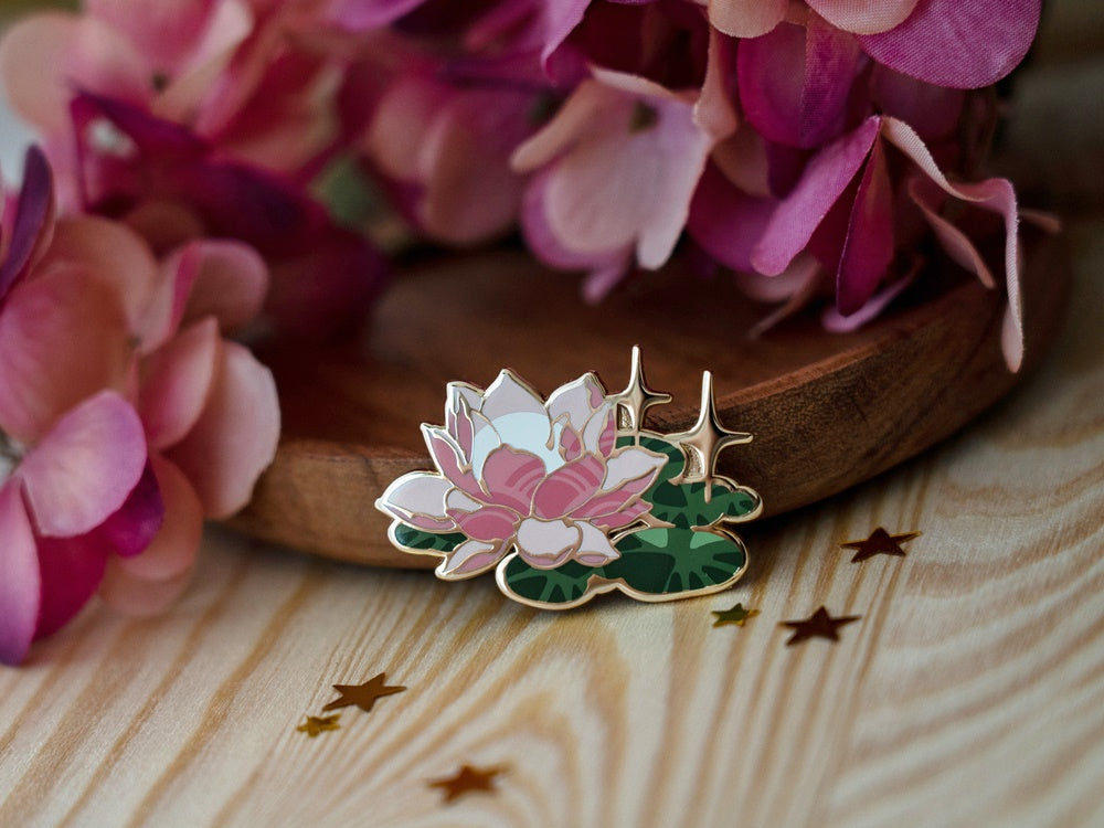 Pink Waterlily - Enamel Pin