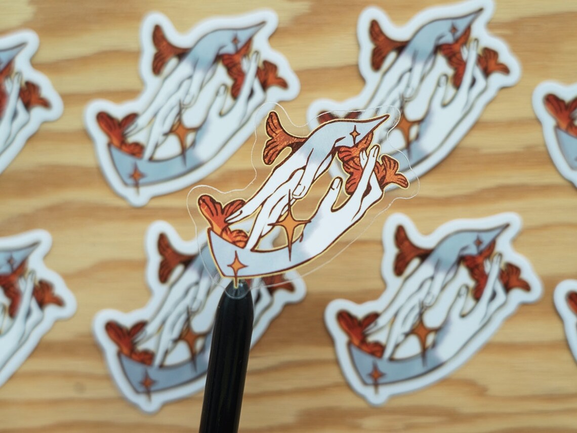 Ginkgo Love Clear Sticker