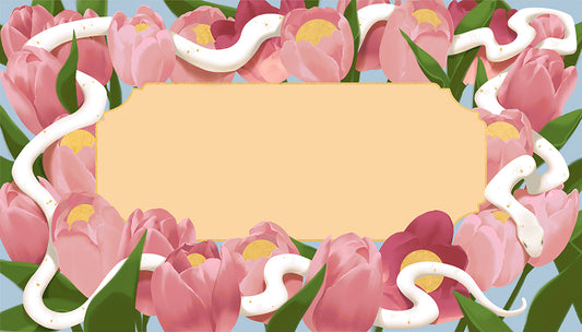 Floral Snake I Deskmat/Mousepad