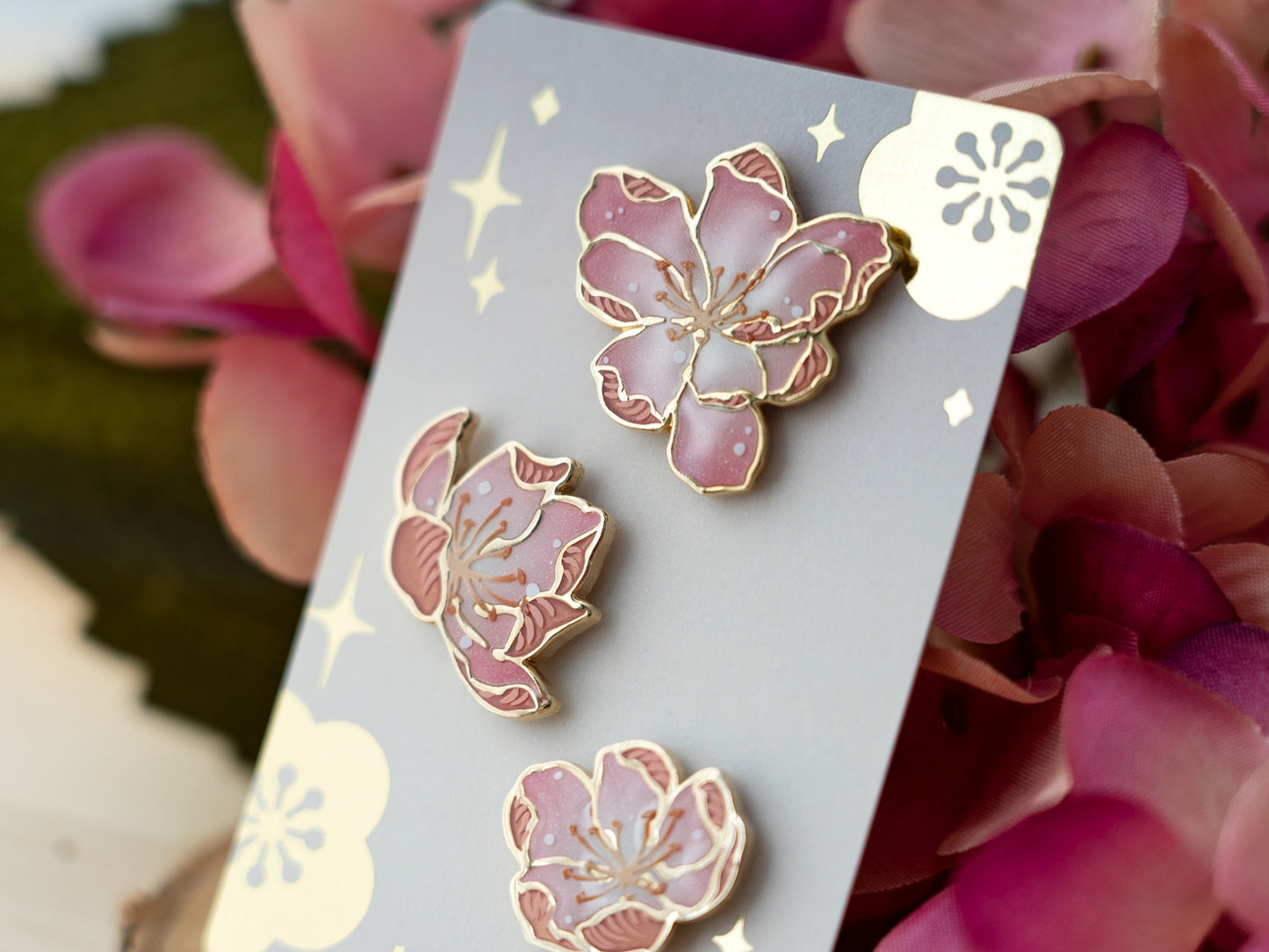 Haitang Flowers - Enamel Pin Set