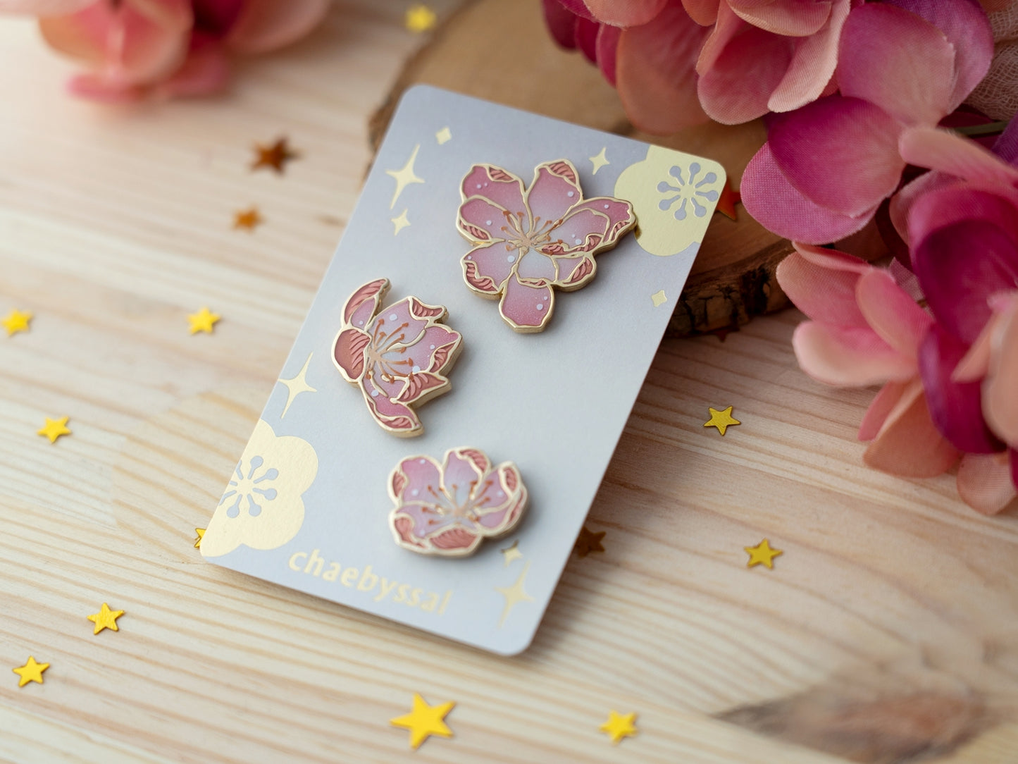 Haitang Flowers - Enamel Pin Set