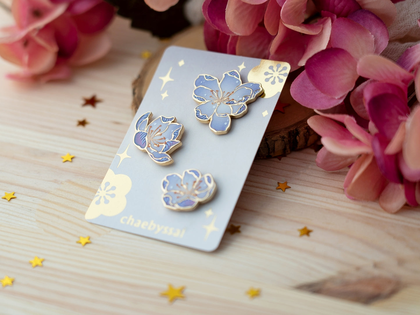 Haitang Flowers - Enamel Pin Set