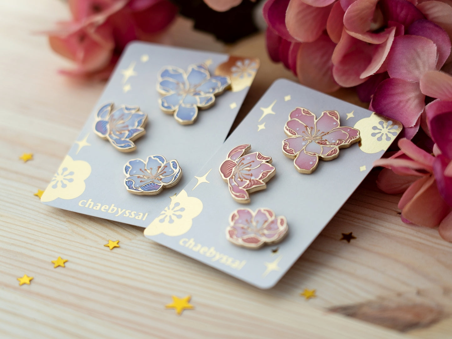Haitang Flowers - Enamel Pin Set