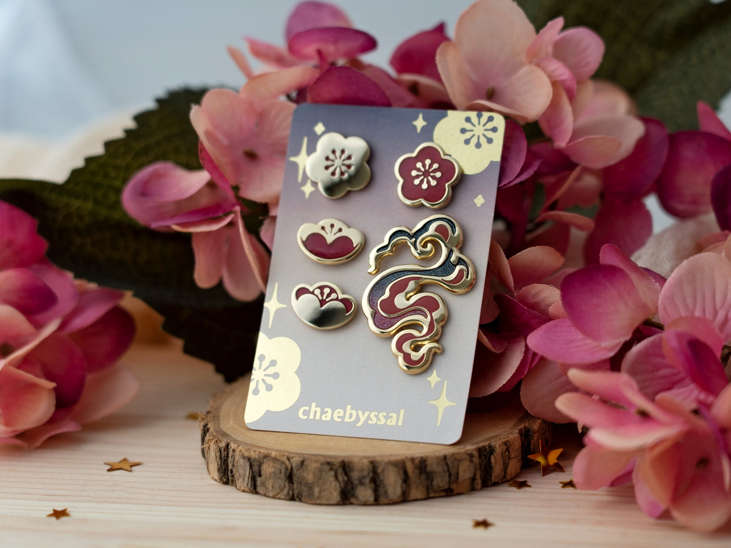 Cloud and Flowers - Enamel Pin Set