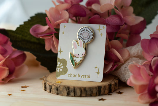 Dandelion Bunny - Enamel Pin