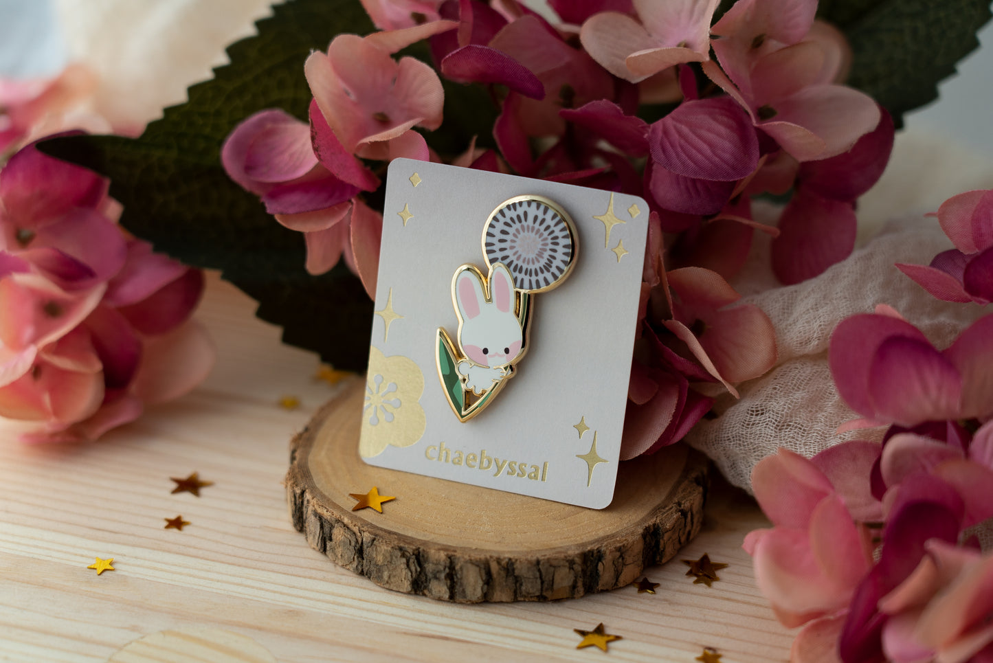 Dandelion Bunny - Enamel Pin