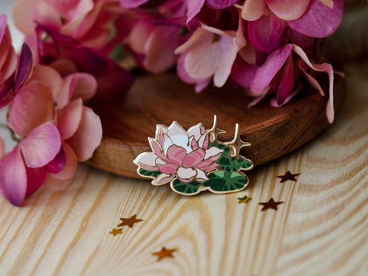 Pink Waterlily - Enamel Pin