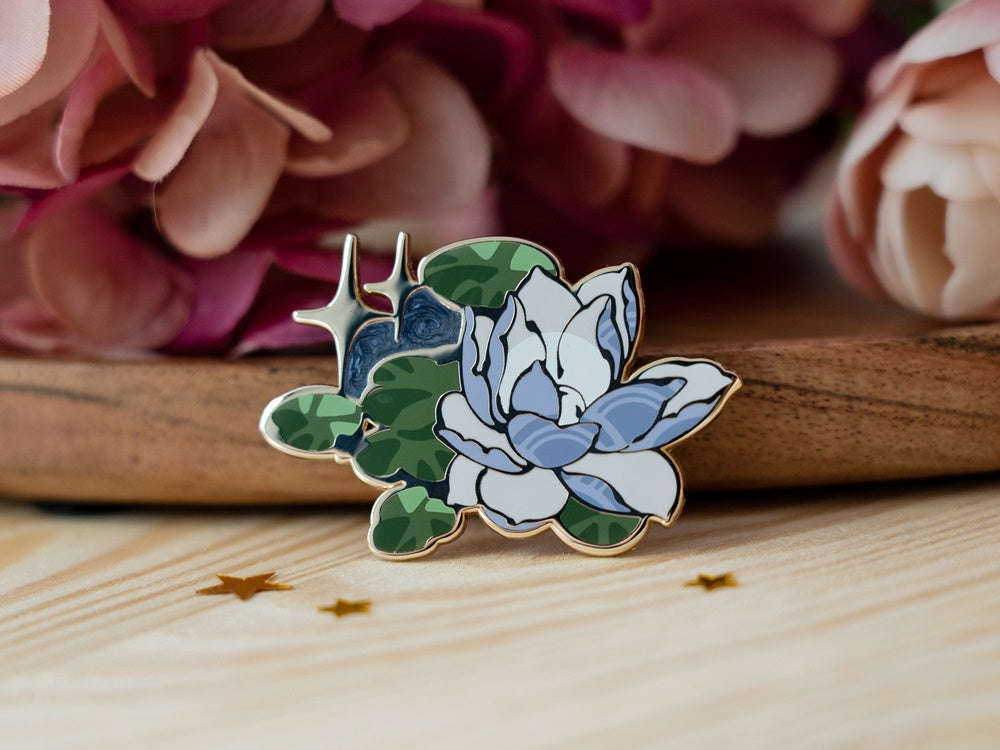 Purple Waterlily - Enamel Pin