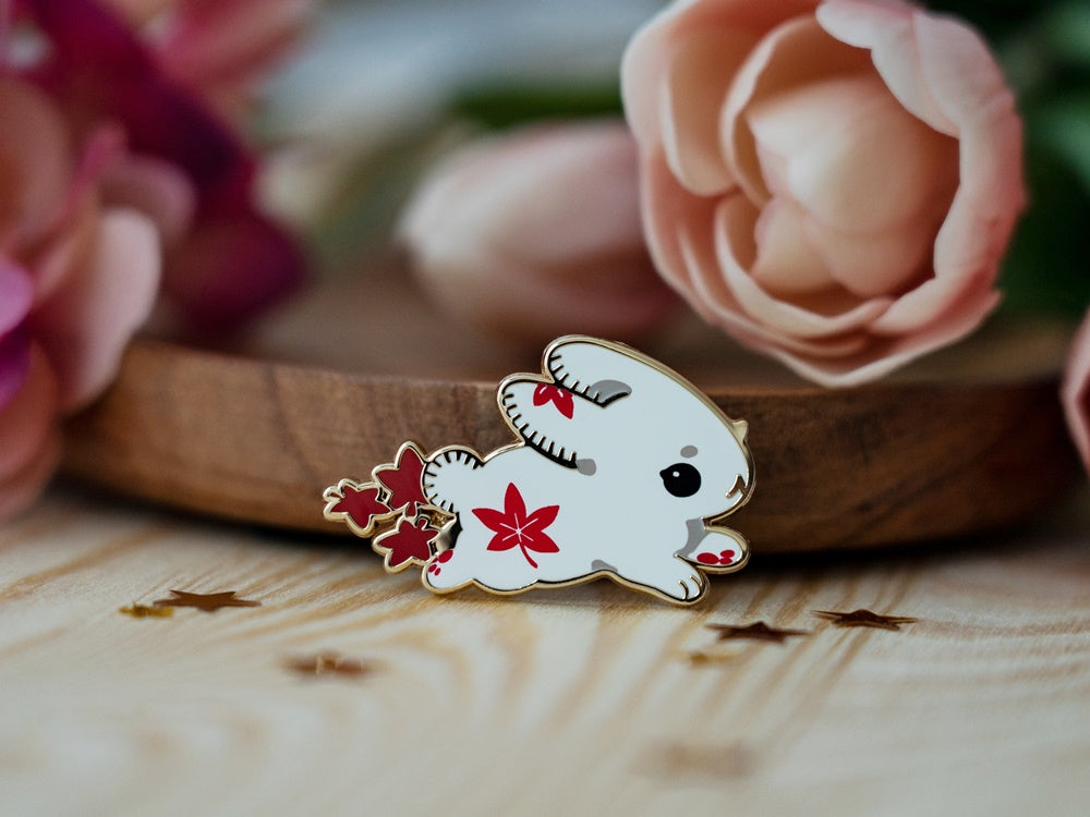 White Maple Bunny - Enamel Pin