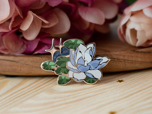 Purple Waterlily - Enamel Pin