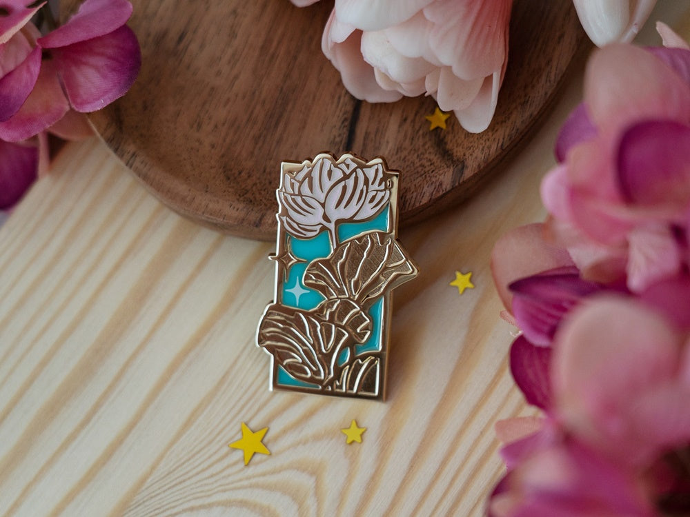 Stained Glass Lotus - Enamel Pin