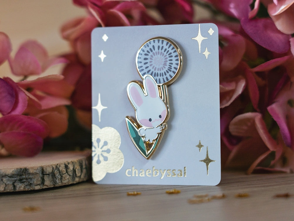 Dandelion Bunny - Enamel Pin