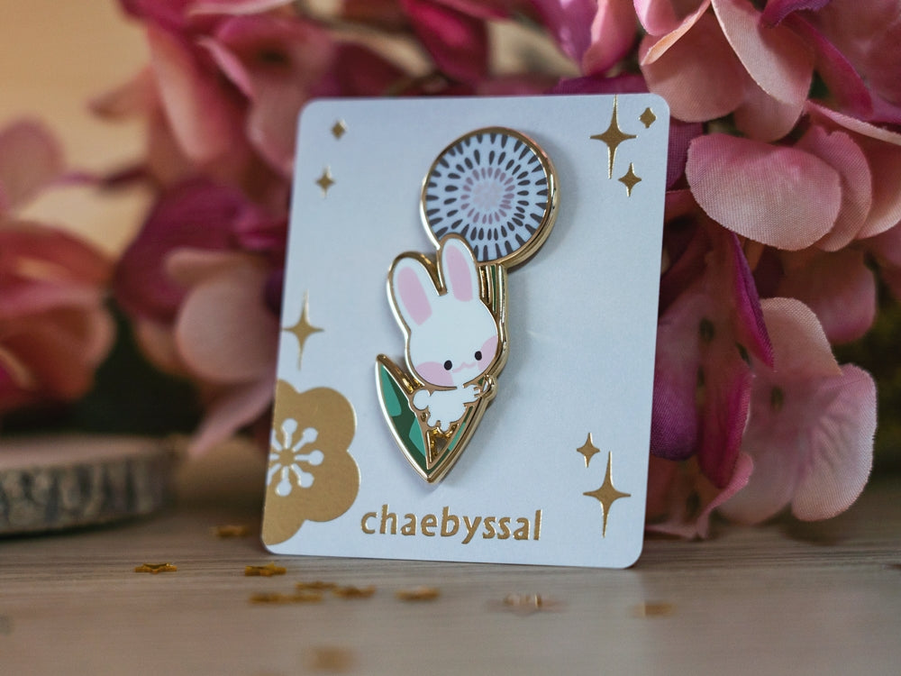 Dandelion Bunny - Enamel Pin