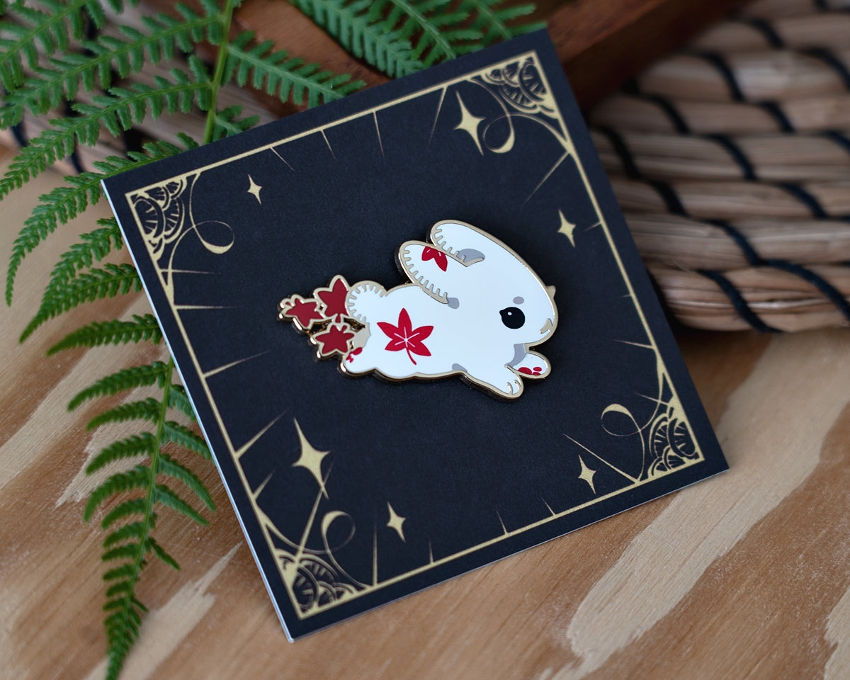 White Maple Bunny - Enamel Pin