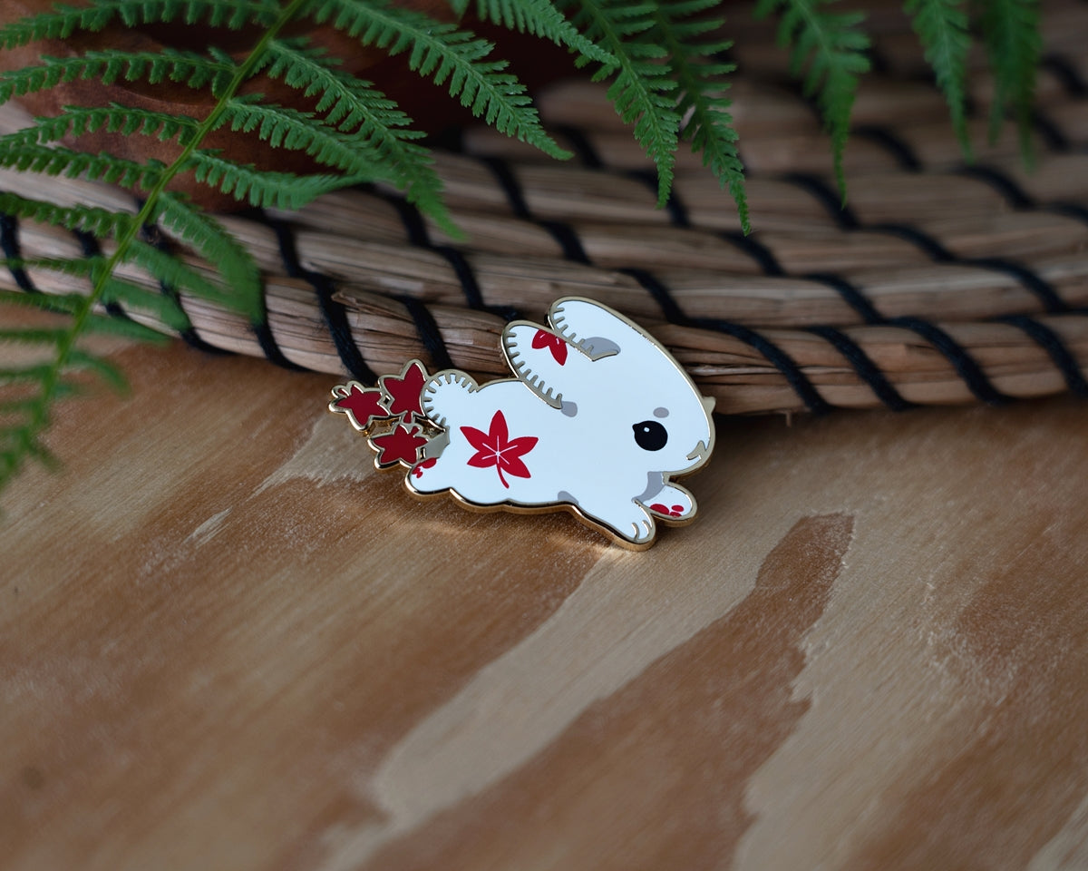 White Maple Bunny - Enamel Pin