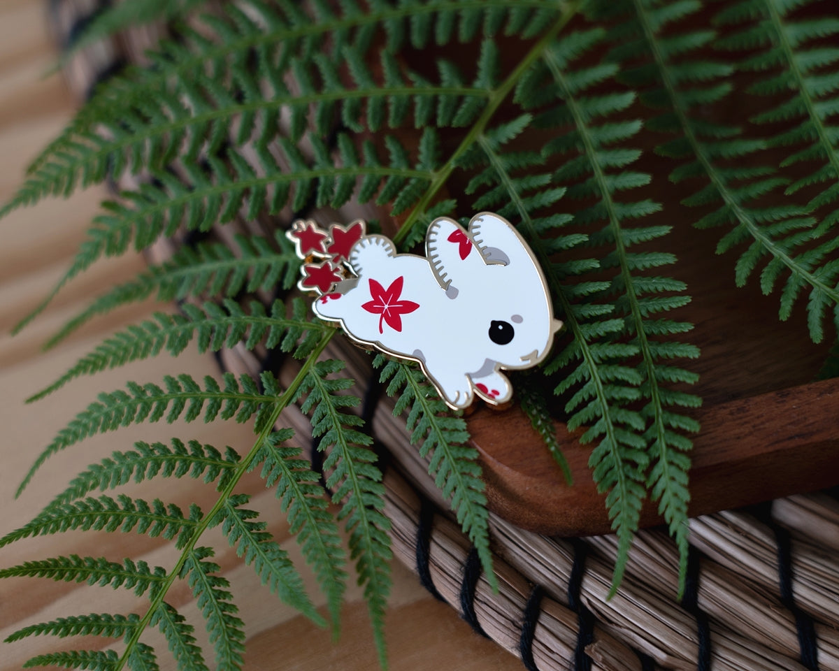 White Maple Bunny - Enamel Pin