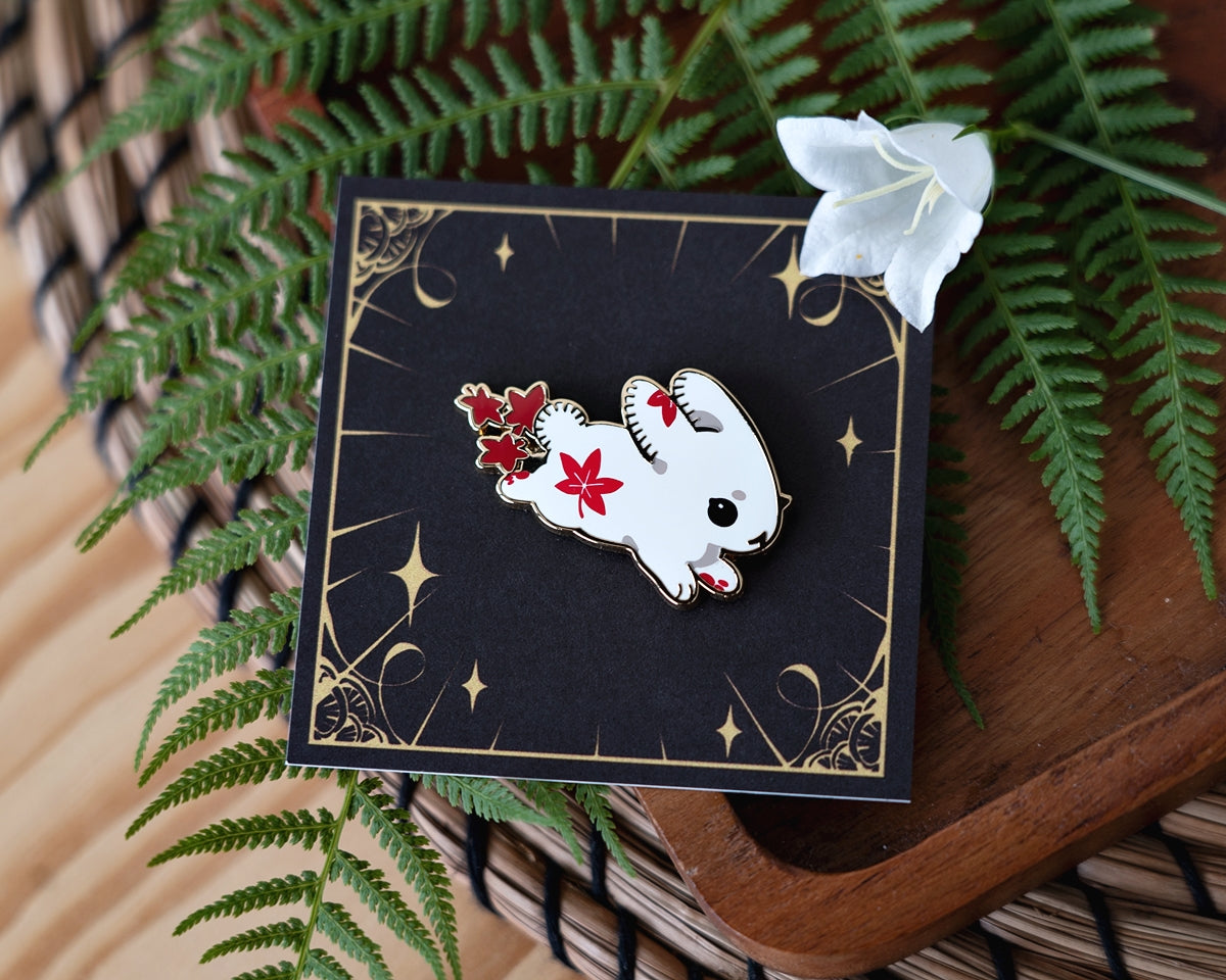 White Maple Bunny - Enamel Pin