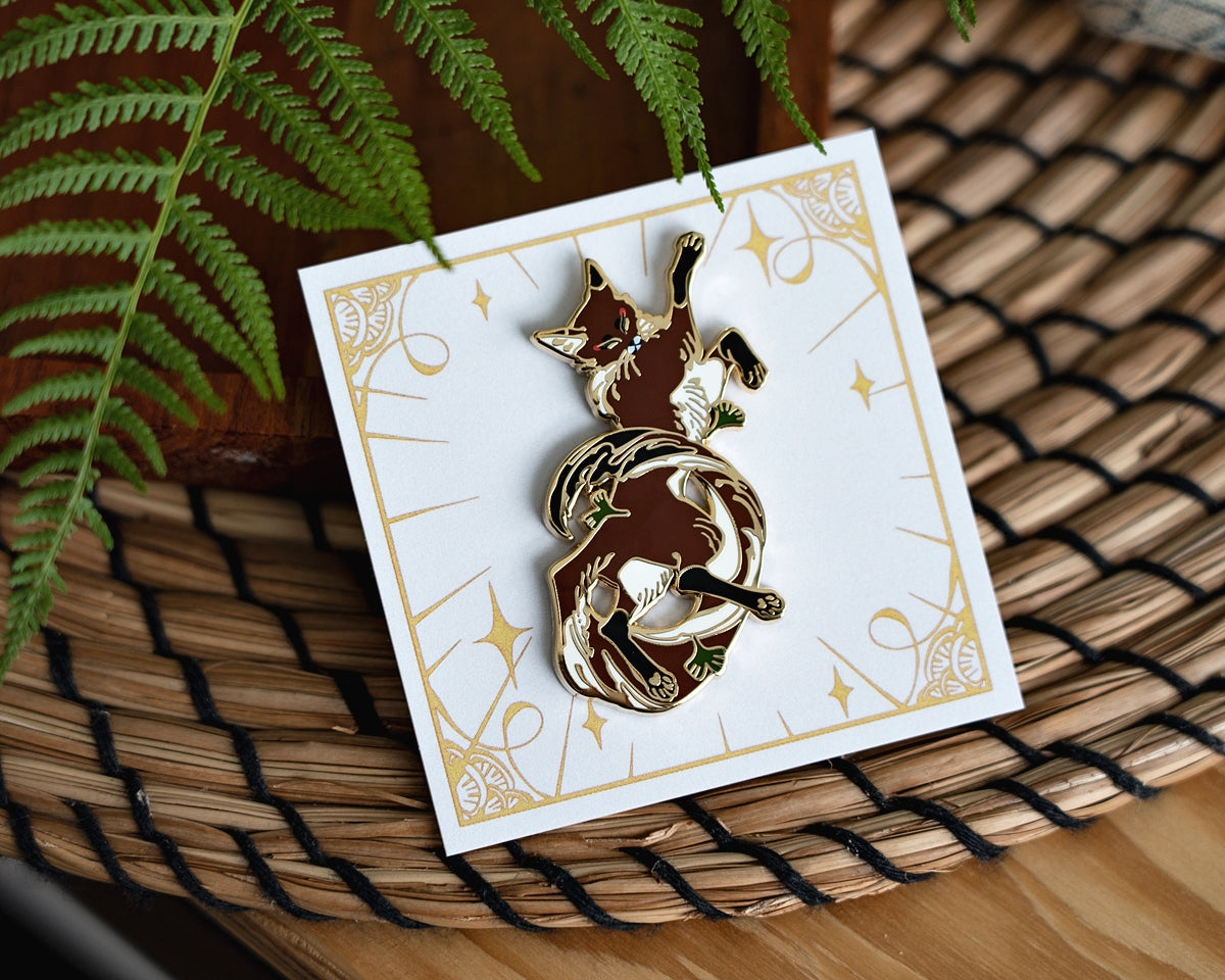 Ginkgo Cat - Enamel Pin