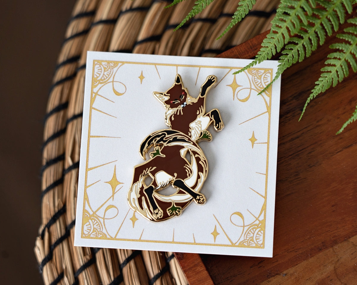 Ginkgo Cat - Enamel Pin