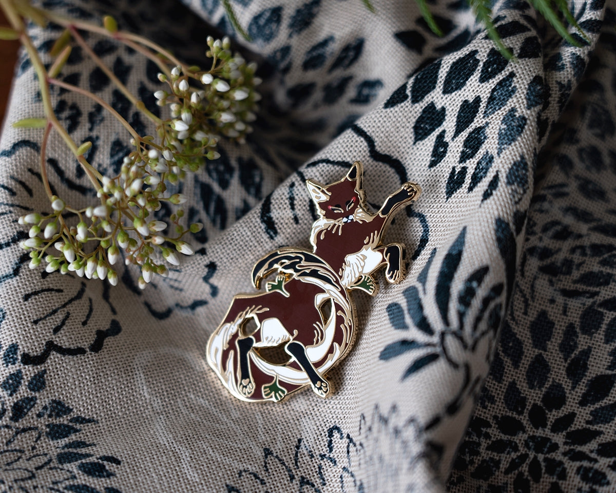Ginkgo Cat - Enamel Pin