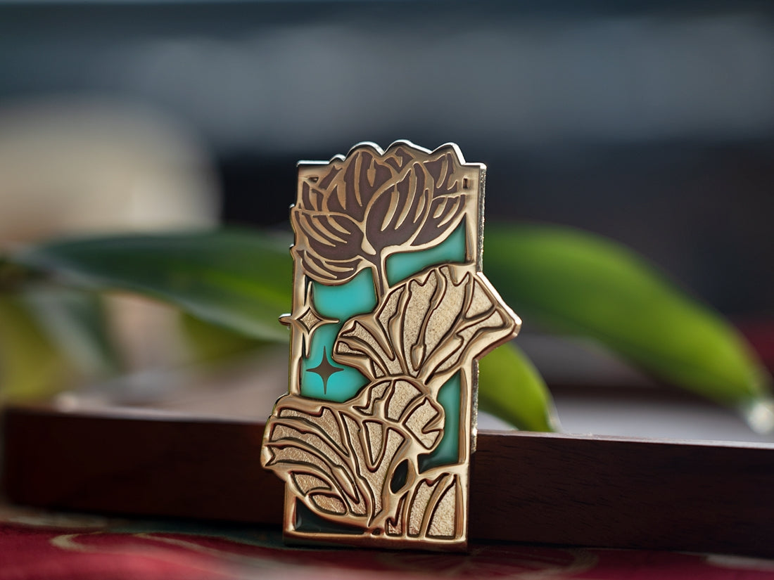 Stained Glass Lotus - Enamel Pin