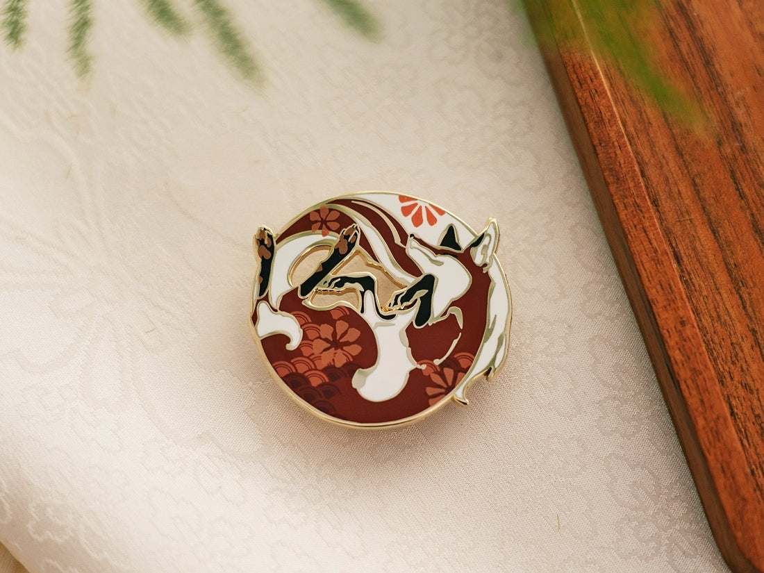 Floral Fox - Enamel Pin