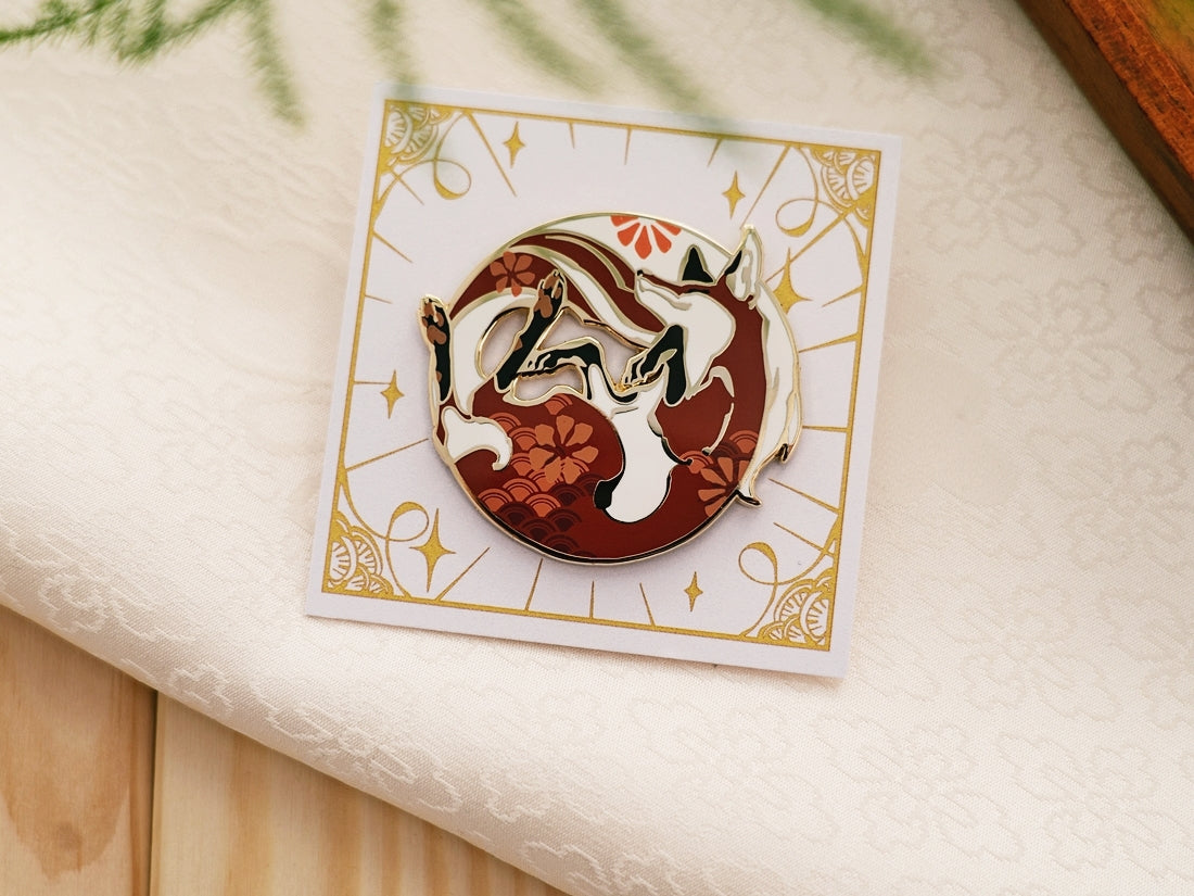 Floral Fox - Enamel Pin